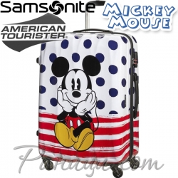 American Tourister Детски куфар Disney Legends 75см Mickey Сини точки American Tourister Детски куфар Disney Legends 75см Mickey Сини точки